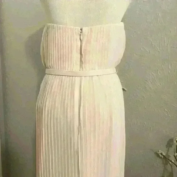 French Connection Shelby Summer Maxi Dress in Light Pink Pleated NWT sx 2 - Picture 6 of 9
